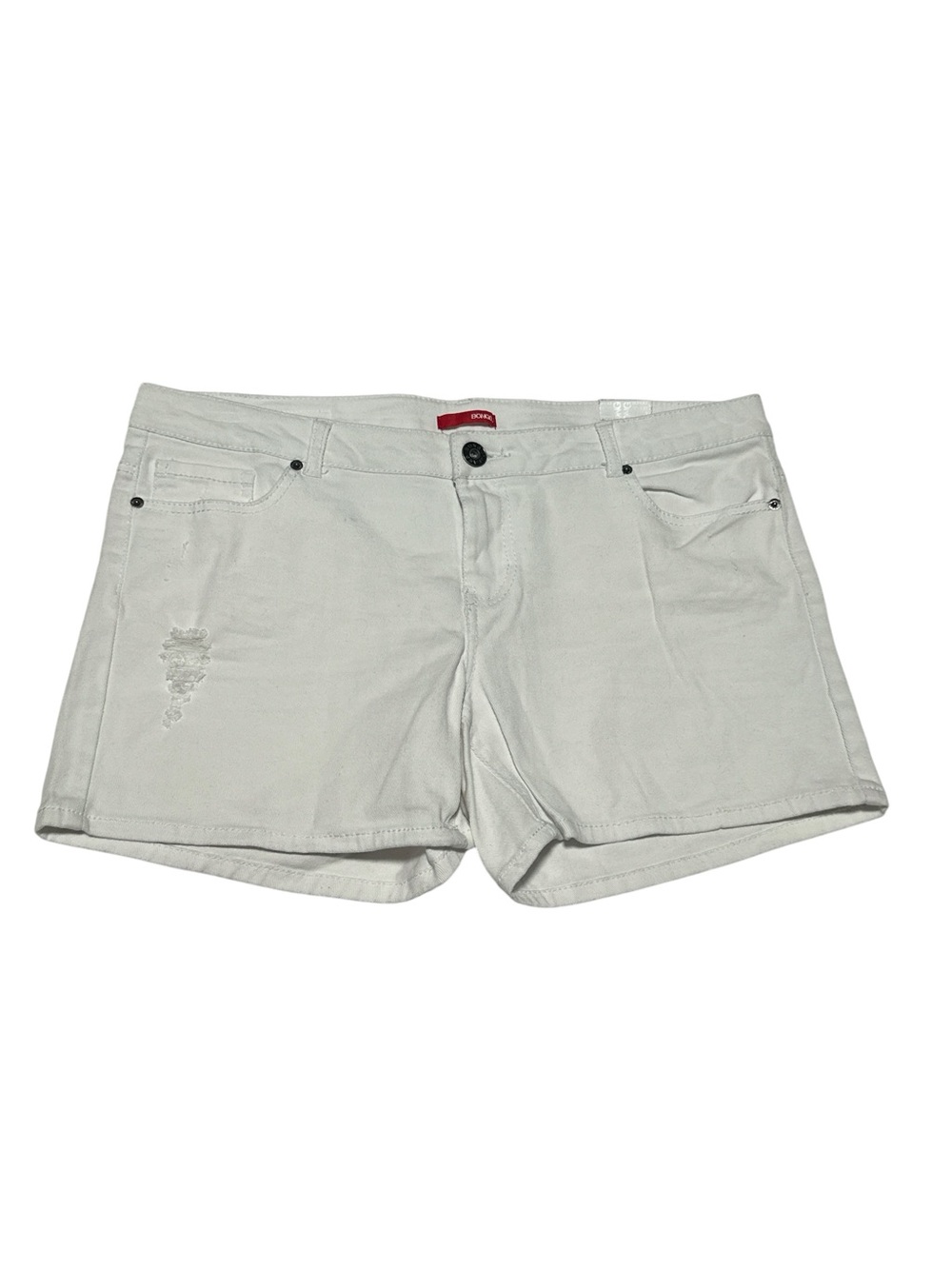 NWT, BONGO White Distressed Denim Short Shorts